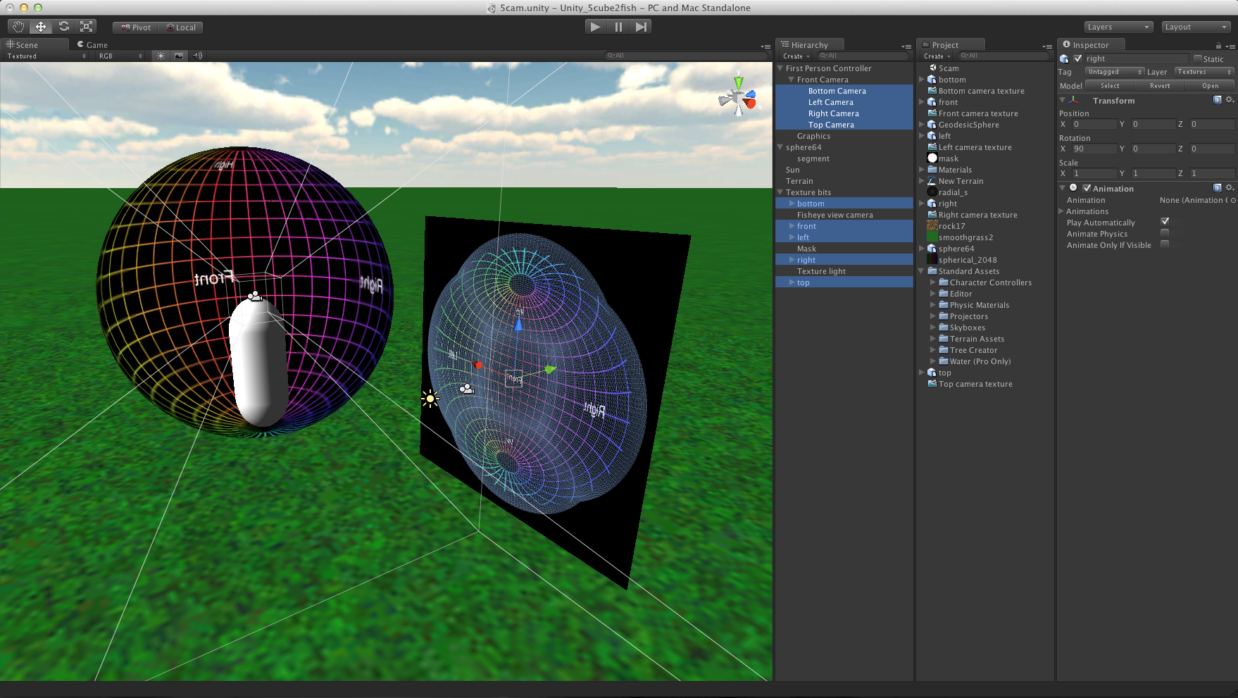Creating fisheye views with the Unity3D engine