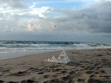 this Sierpinski tetrahedron family was made especially for the ocean