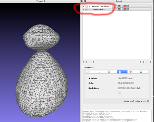 meshlab split mesh