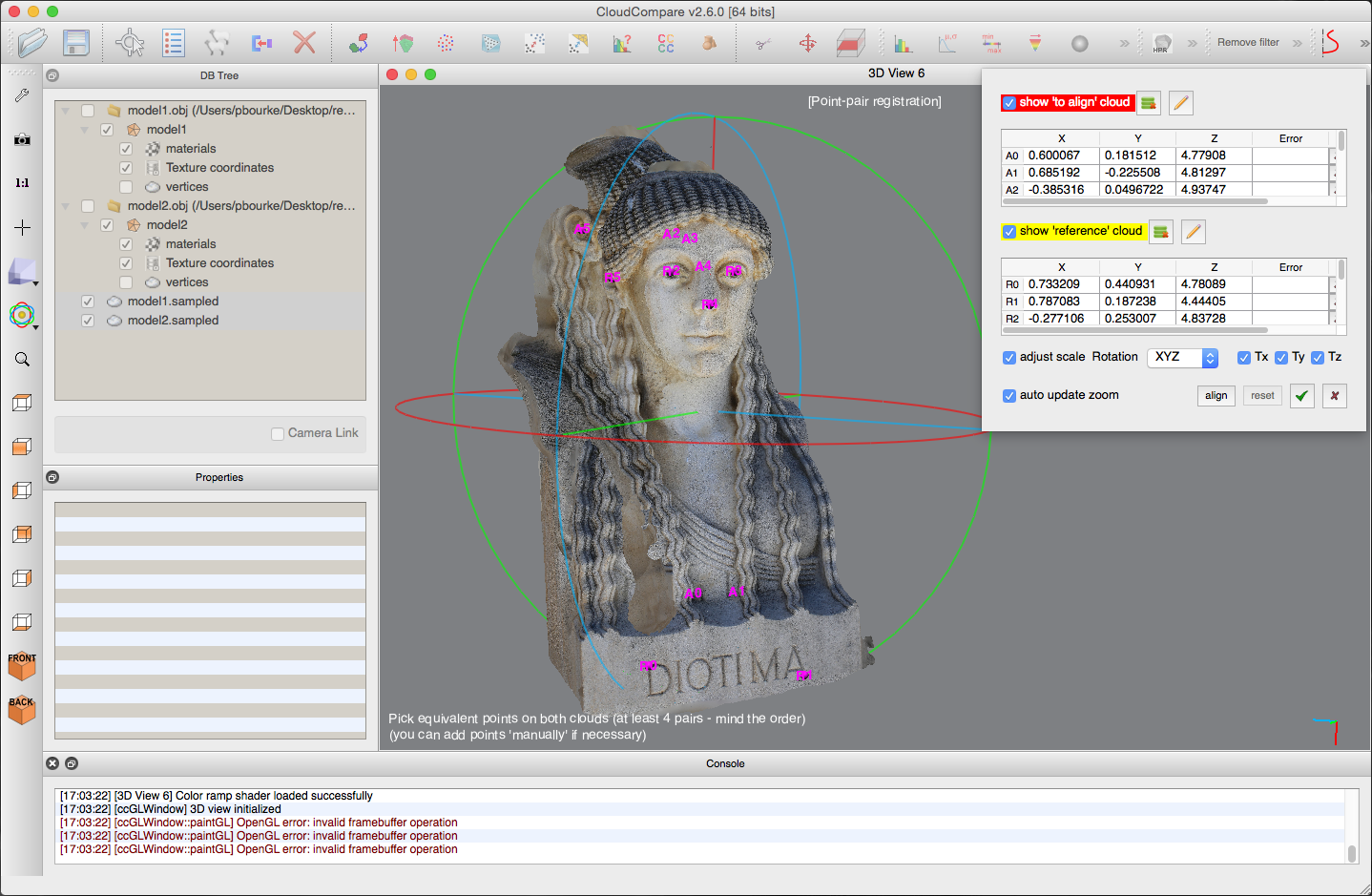 Symptomen neus Opiaat Workflow for comparing two reconstructed meshes