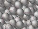texture: baseballs