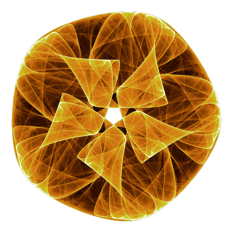 Chaotic flower symmetric icon