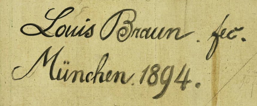 Murten panorama Louis Braun signature